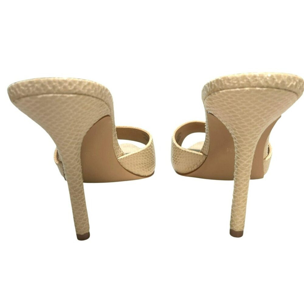 Steve Madden Snake Embossed Cream Heel Size 7.5 Pointed Toe Slip-On Shoe NWB - Picture 4 of 6